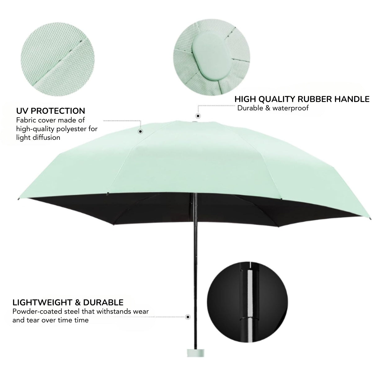 Serenosole™ RainMate Mini Umbrella | Easy to take with you and always keeps you dry | Smallest Umbrella 2024 (1+1 FREE)