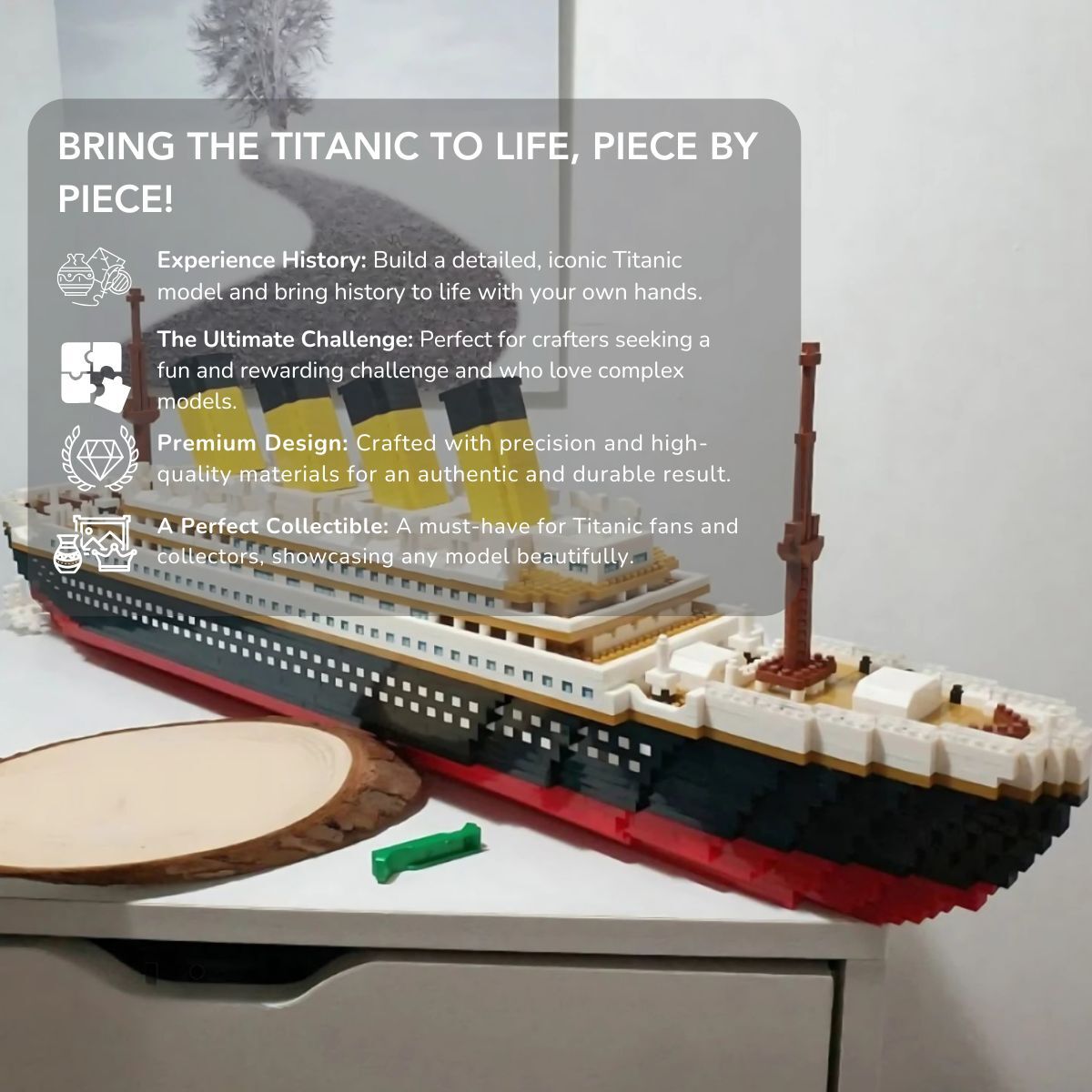 Serenosole™ ShipCraft Titanic Construction Kit | Create an iconic ship with your own hands